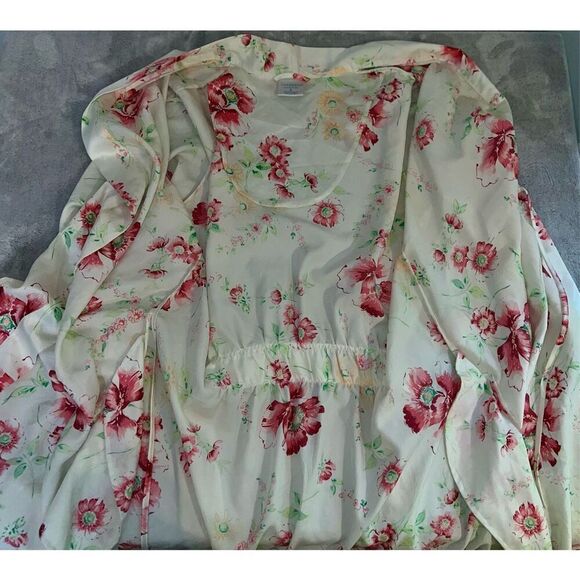 Women’s Floral 3/4 Sleeve Robe Wedding Bridal Small - Picture 8 of 9
